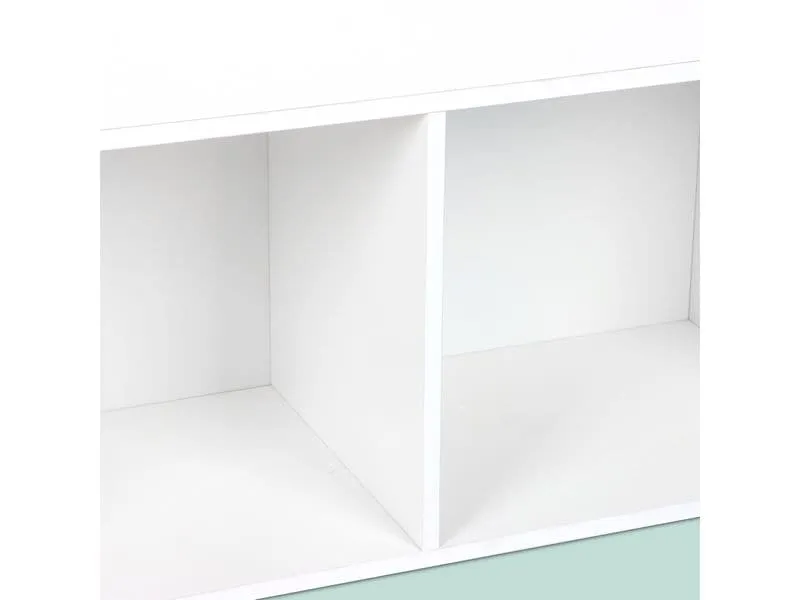 relaxdays Bücherregal für Kinder 79 x 72 x 30.5 cm Weiss/Blau relaxdays Bücherregal für Kinder 79 x 72 x 30.5 cm Weiss/Blau