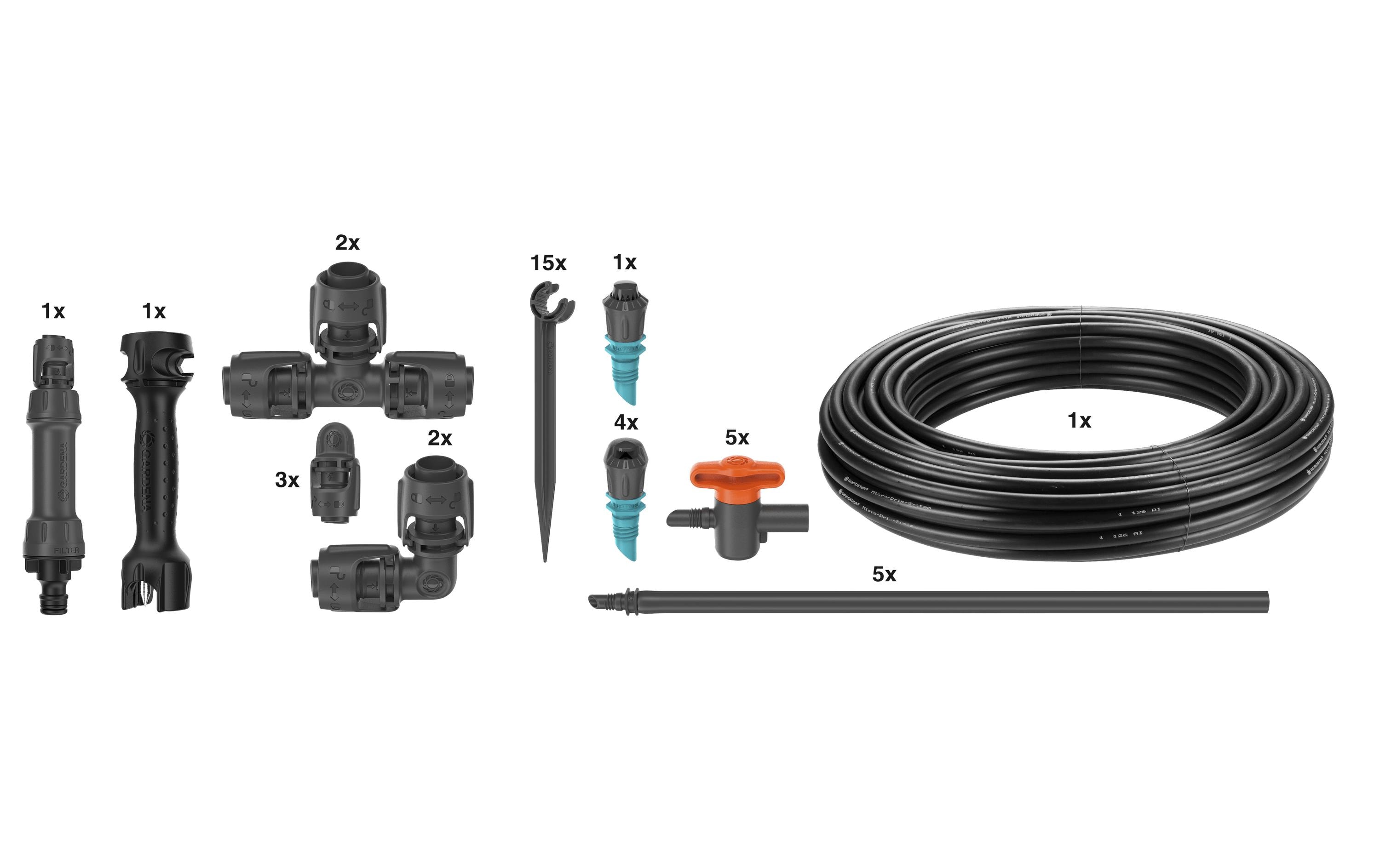 GARDENA Start-Set Tropfbewässerung für Gemüse Micro-Drip-System GARDENA Start-Set Tropfbewässerung für Gemüse Micro-Drip-System