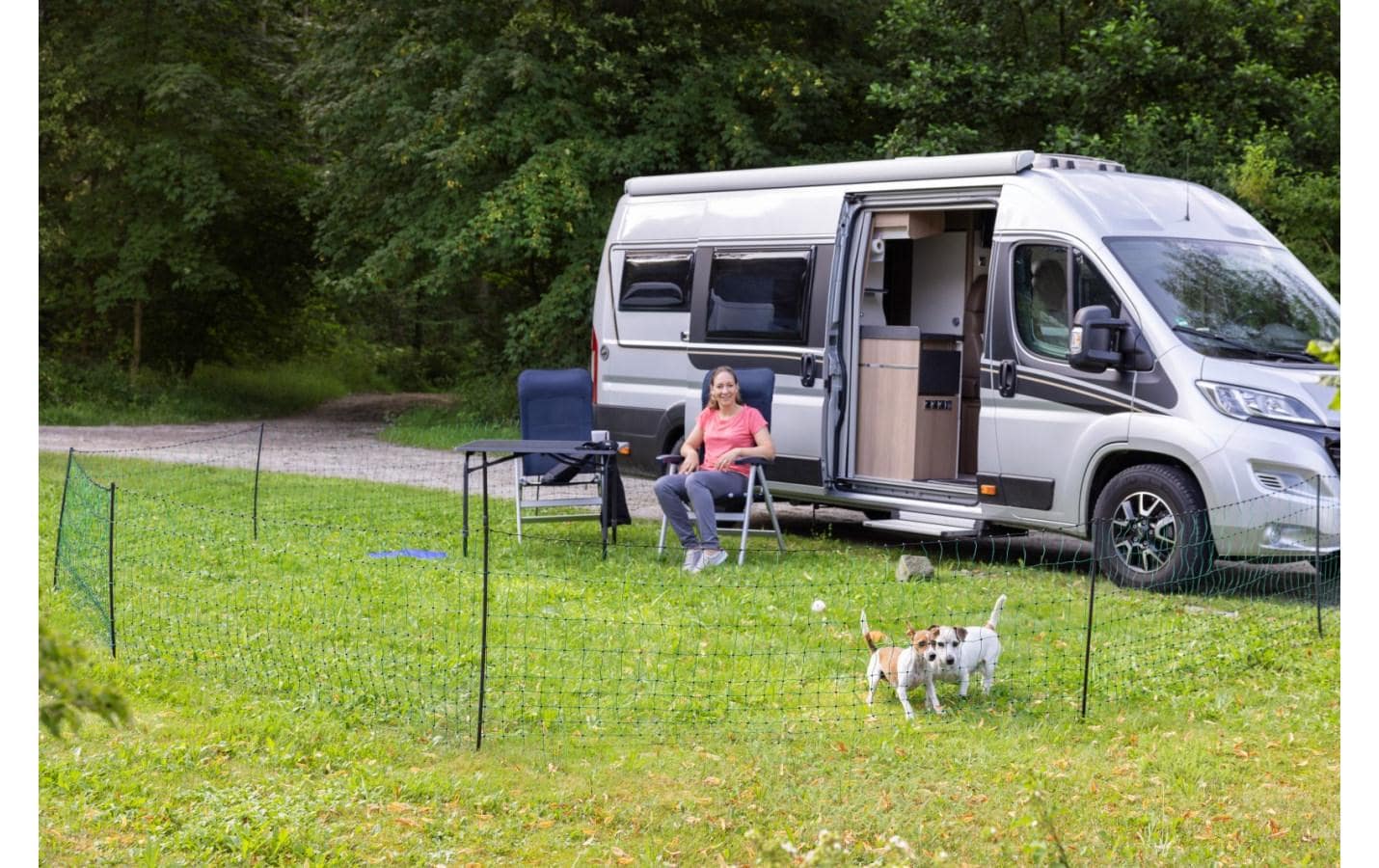 Kerbl Mobiler Hundezaun mit Einzelspitze 20 m, Grün