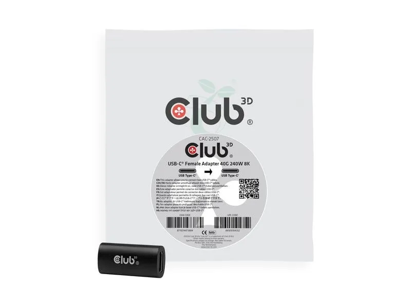 Club 3D USB-C Buchsenadapter USB Type-C - USB Type-C Club 3D USB-C Buchsenadapter USB Type-C - USB Type-C