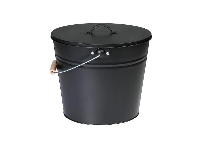 Kamino Ascheeimer mit Deckel, 15 l, Schwarz Kamino Ascheeimer mit Deckel, 15 l, Schwarz
