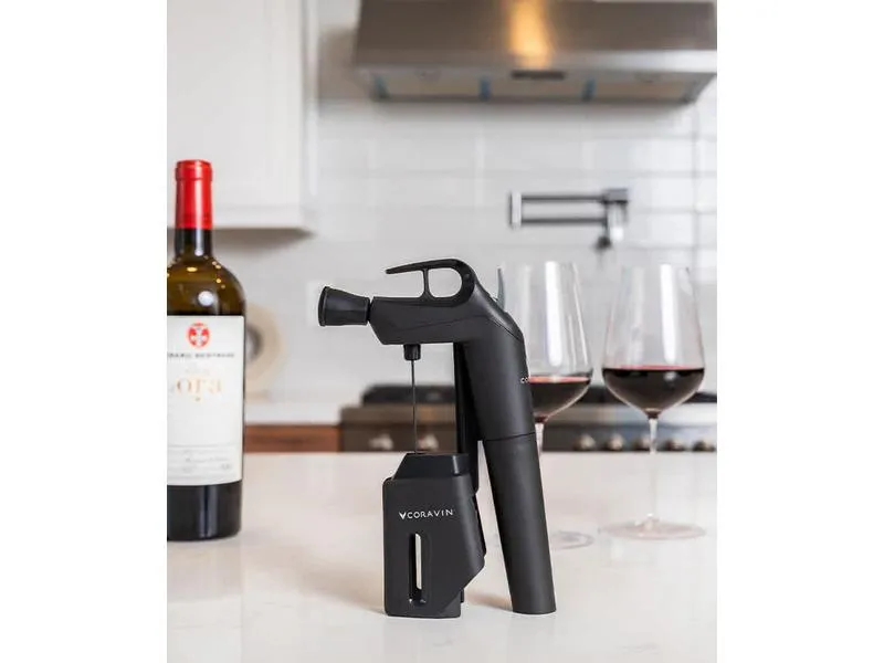 Coravin Weinausgiesser Timeless Three + 1 Stück, Schwarz