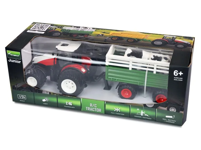 Amewi Traktor mit Viehtransporter RTR, 1:24 Amewi Traktor mit Viehtransporter RTR, 1:24
