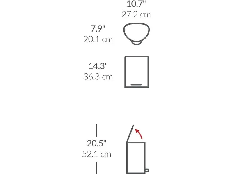 Simplehuman Abfalleimer 6 l, Silber gebürstet Simplehuman Abfalleimer 6 l, Silber gebürstet