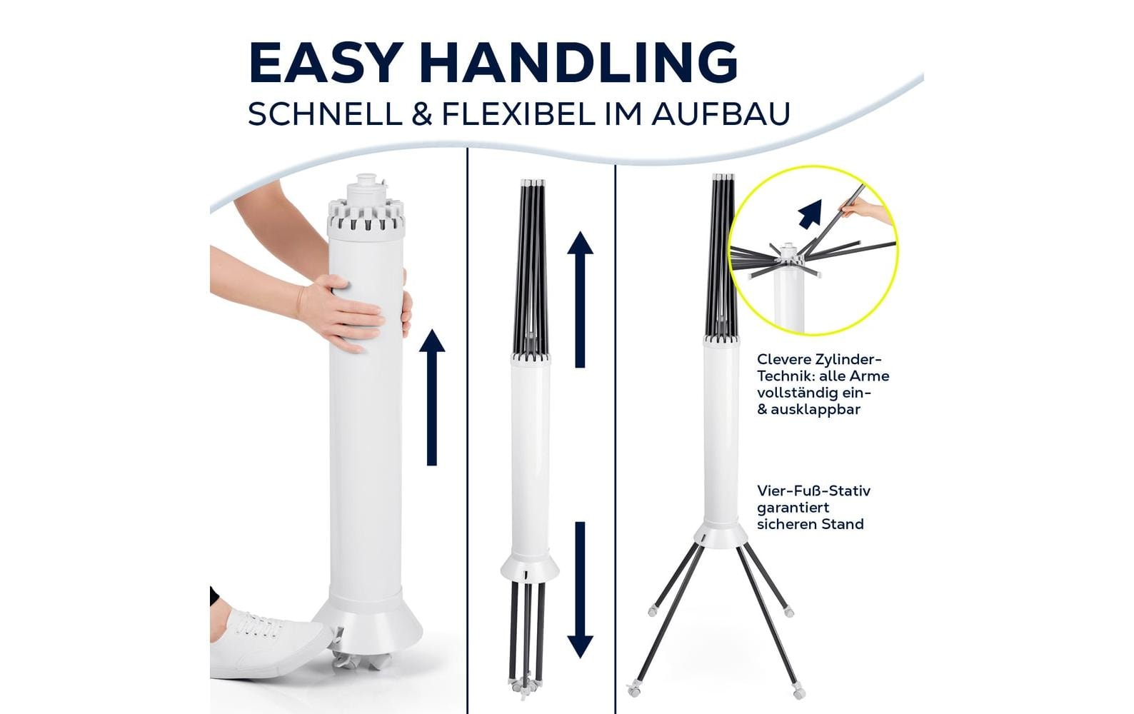 EASYmaxx Standtrockner 8 m Leine, 20 kg Wäsche