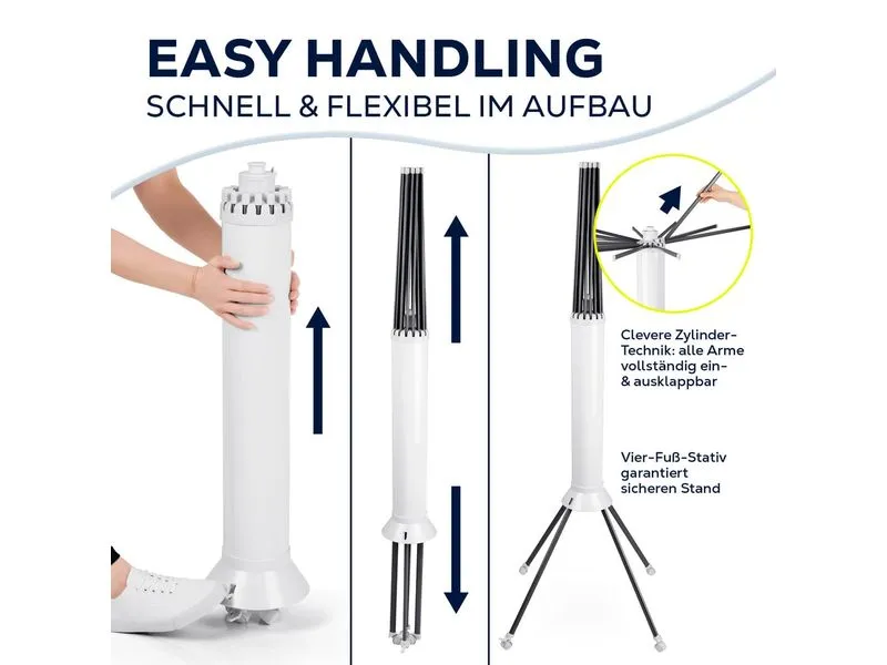 EASYmaxx Standtrockner 8 m Leine, 20 kg Wäsche EASYmaxx Standtrockner 8 m Leine, 20 kg Wäsche