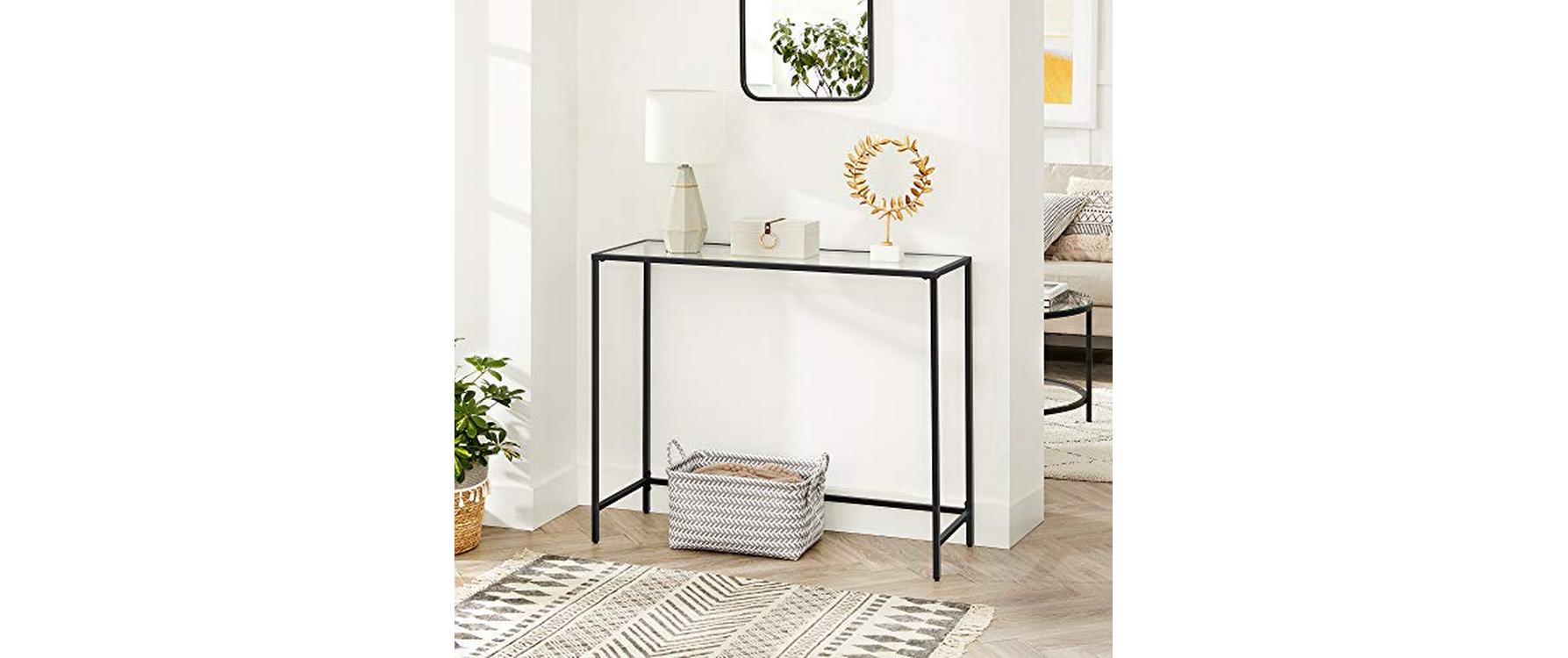 VASAGLE Konsolentisch 100 x 35 x 80 cm, Schwarz