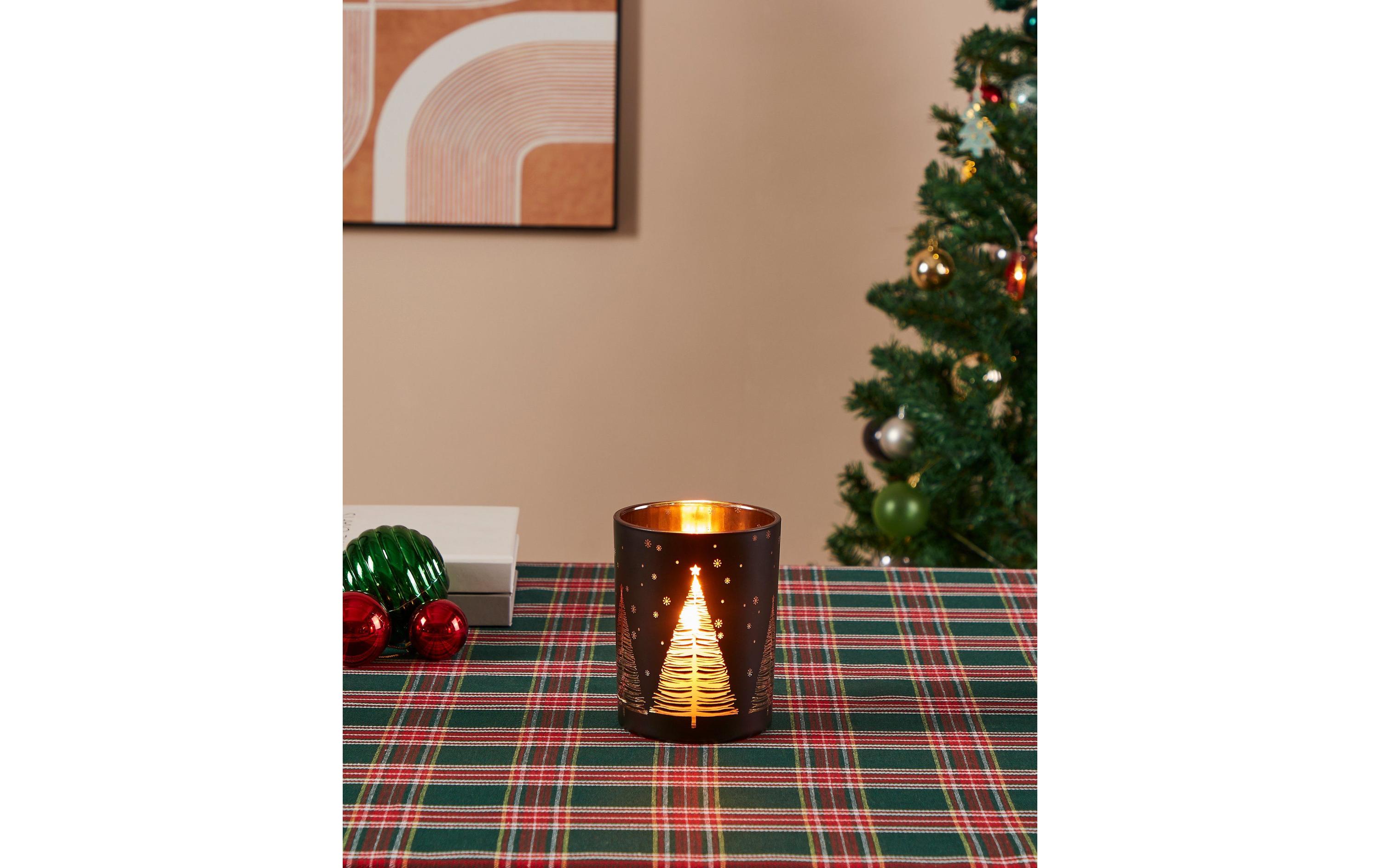 EGLO Weihnachtswindlicht Lukut Ø 10 cm, Gold/Schwarz