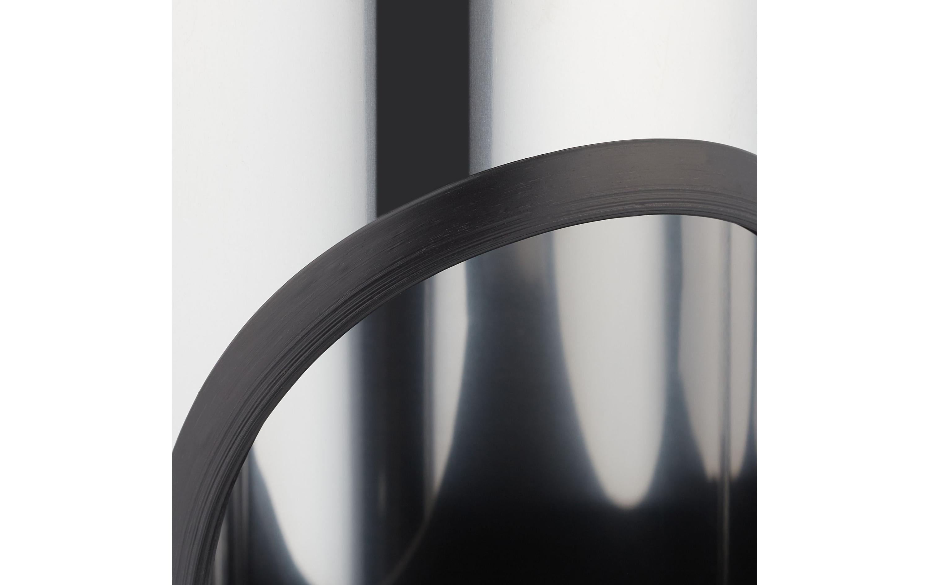 relaxdays Standascher aus Edelstahl Silber