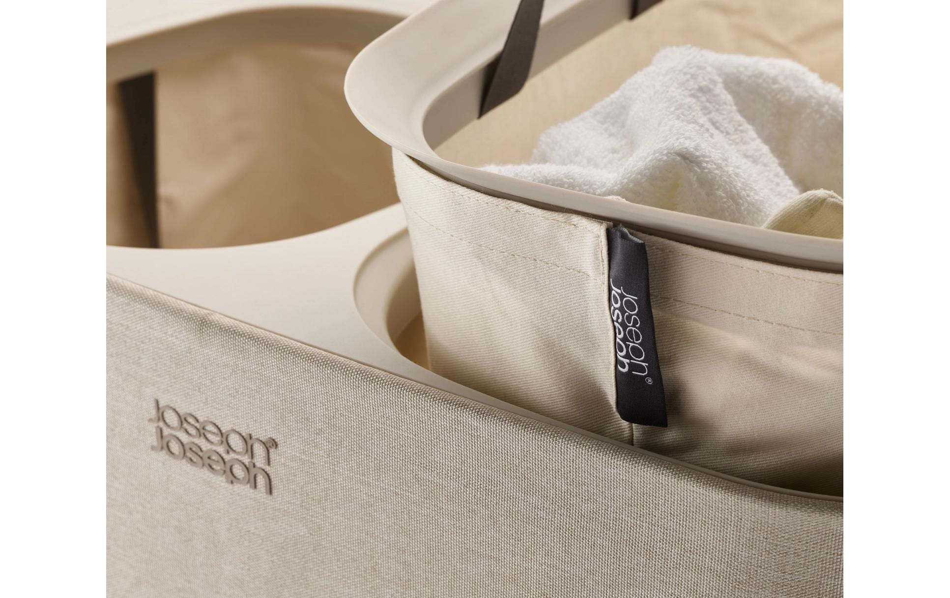 Joseph Joseph Wäschesammler Tota 90 L, 2x 45 L, Ecru