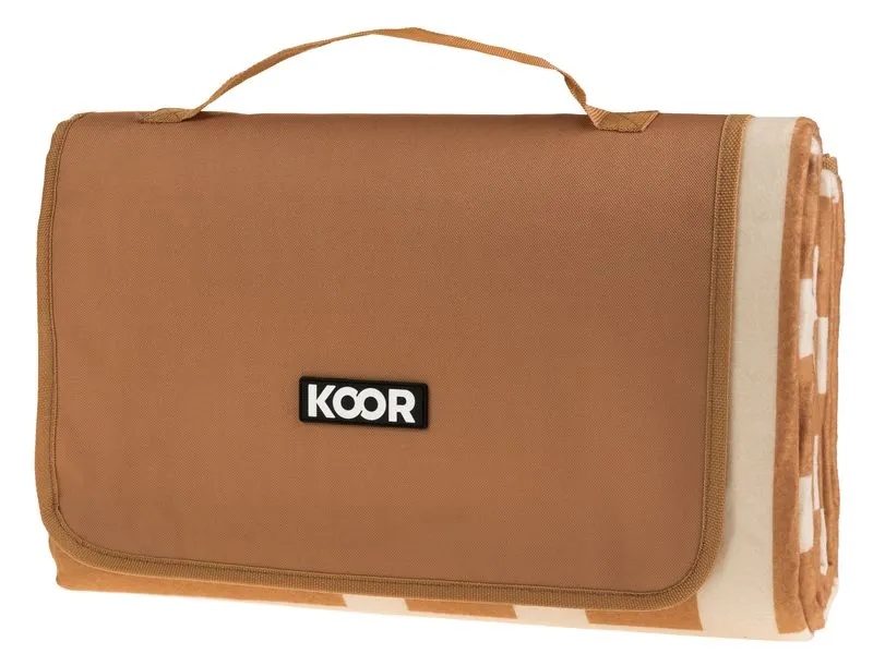KOOR Picknickdecke Check, Braun 150 x 200 cm KOOR Picknickdecke Check, Braun 150 x 200 cm