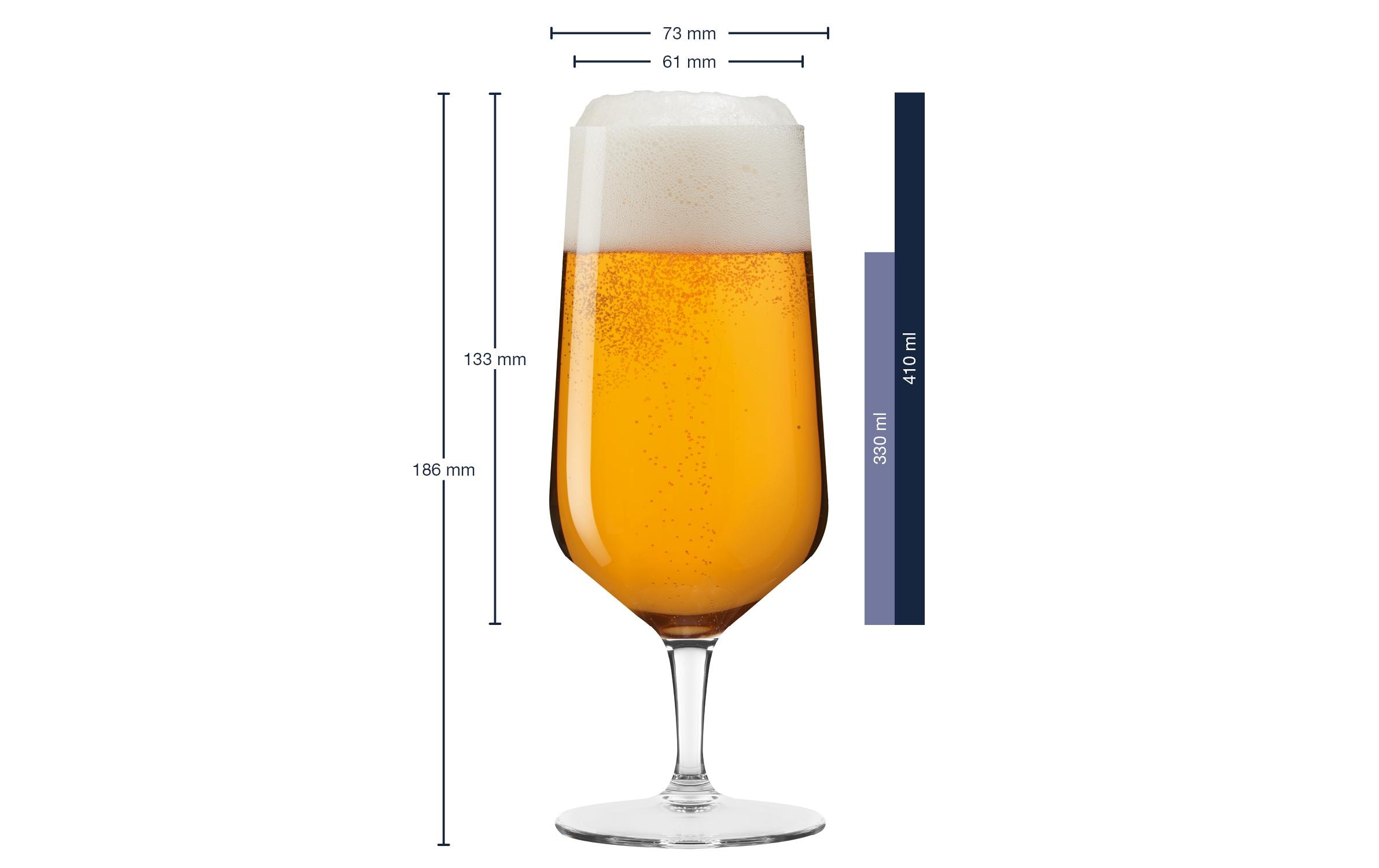 Leonardo Bierglas Puccini 330 ml, 6 Stück, Transparent