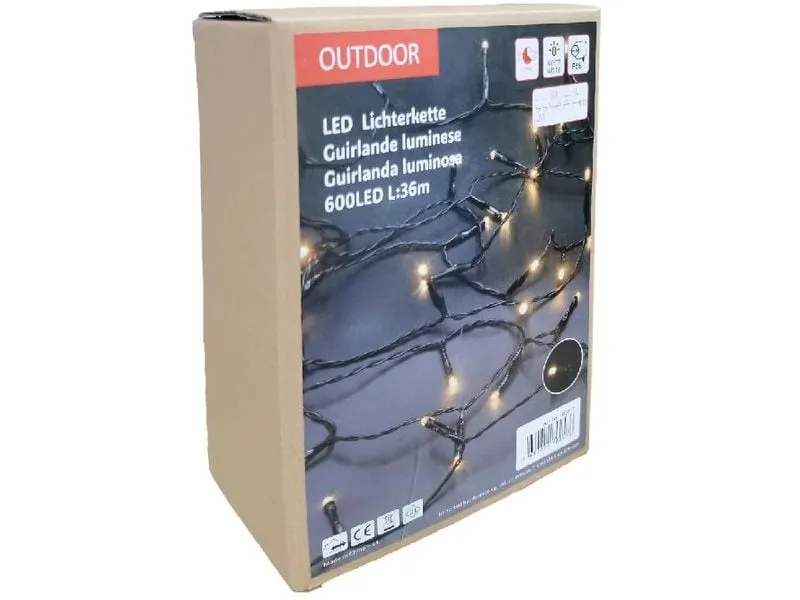 Dameco LED Outdoor Lichterkette 600 LED Warm weisses Licht L Dameco LED Outdoor Lichterkette 600 LED Warm weisses Licht L