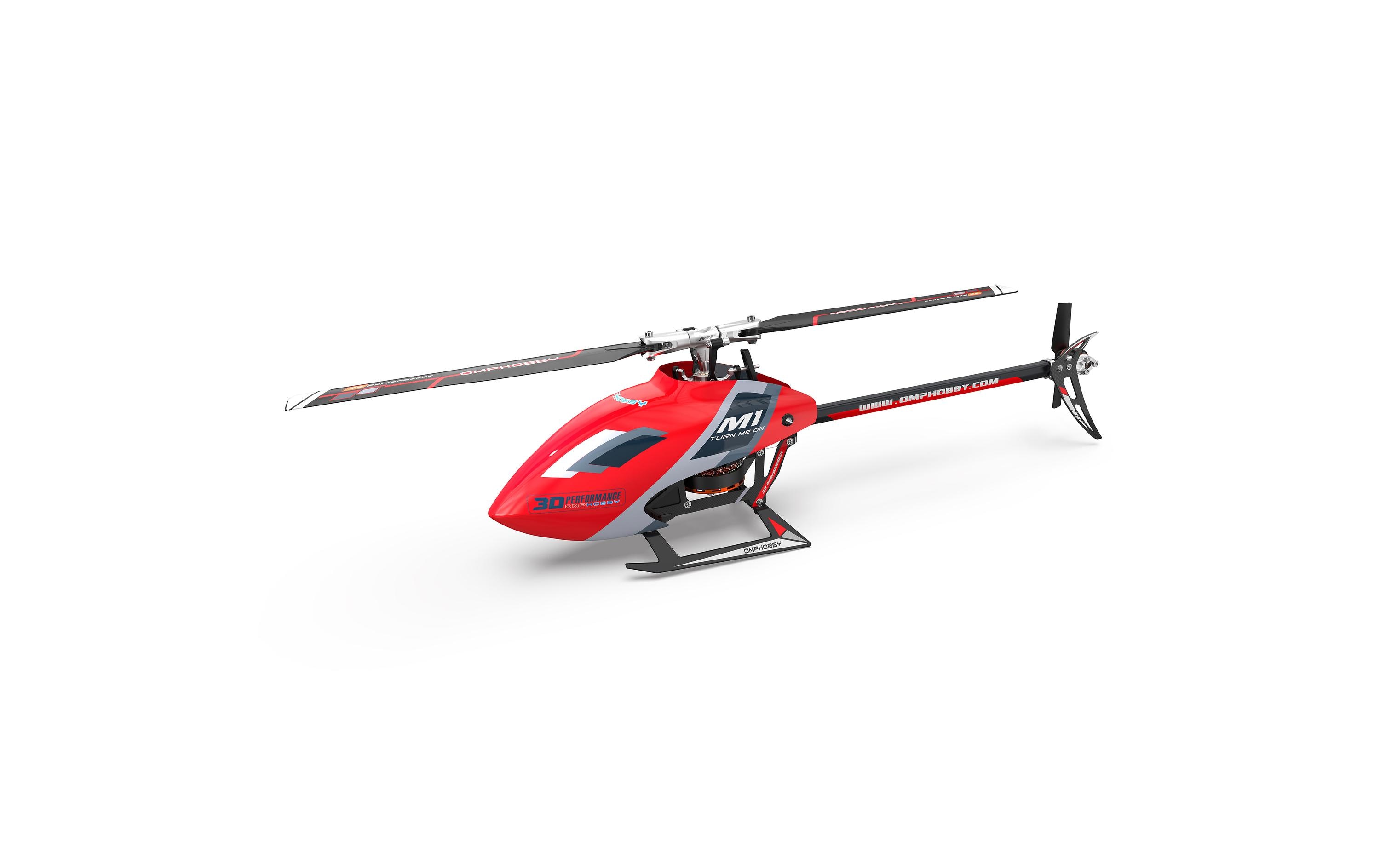 OMPHobby Helikopter M1 EVO Flybarless, 3D, Rot BNF OMPHobby Helikopter M1 EVO Flybarless, 3D, Rot BNF