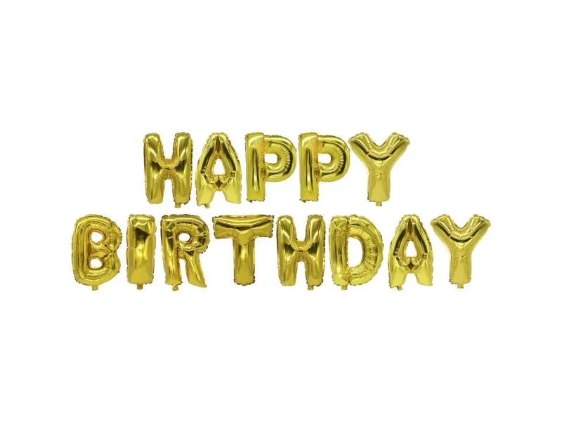 Papstar Luftballon Happy Birthday Gold Papstar Luftballon Happy Birthday Gold
