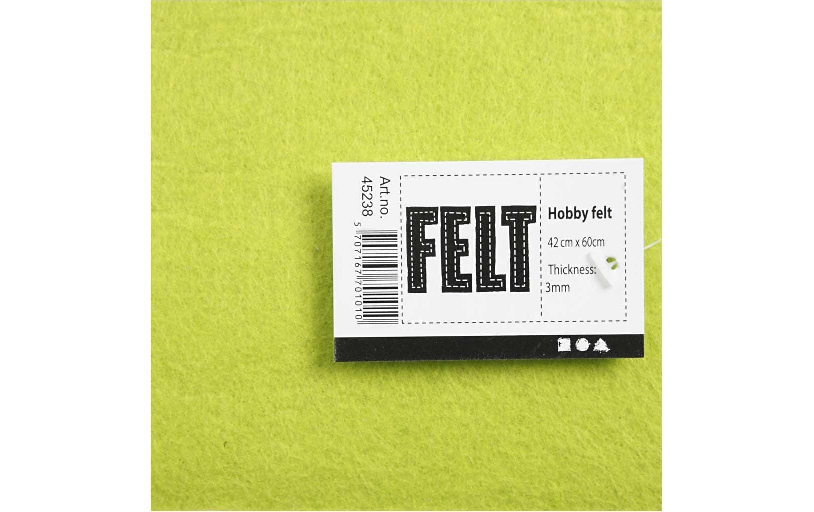 Creativ Company Bastelfilz 3 mm, 42 x 60 cm, Hellgrün Creativ Company Bastelfilz 3 mm, 42 x 60 cm, Hellgrün