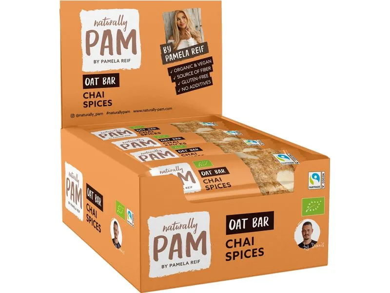 Naturally Pam Riegel Bio Oat Bar – Chai Spices 12 x 40 g Naturally Pam Riegel Bio Oat Bar – Chai Spices 12 x 40 g