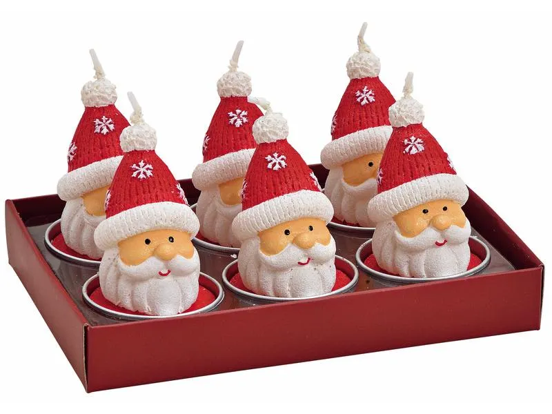G. Wurm Teelichter Nikolaus Rot, 6er Set G. Wurm Teelichter Nikolaus Rot, 6er Set