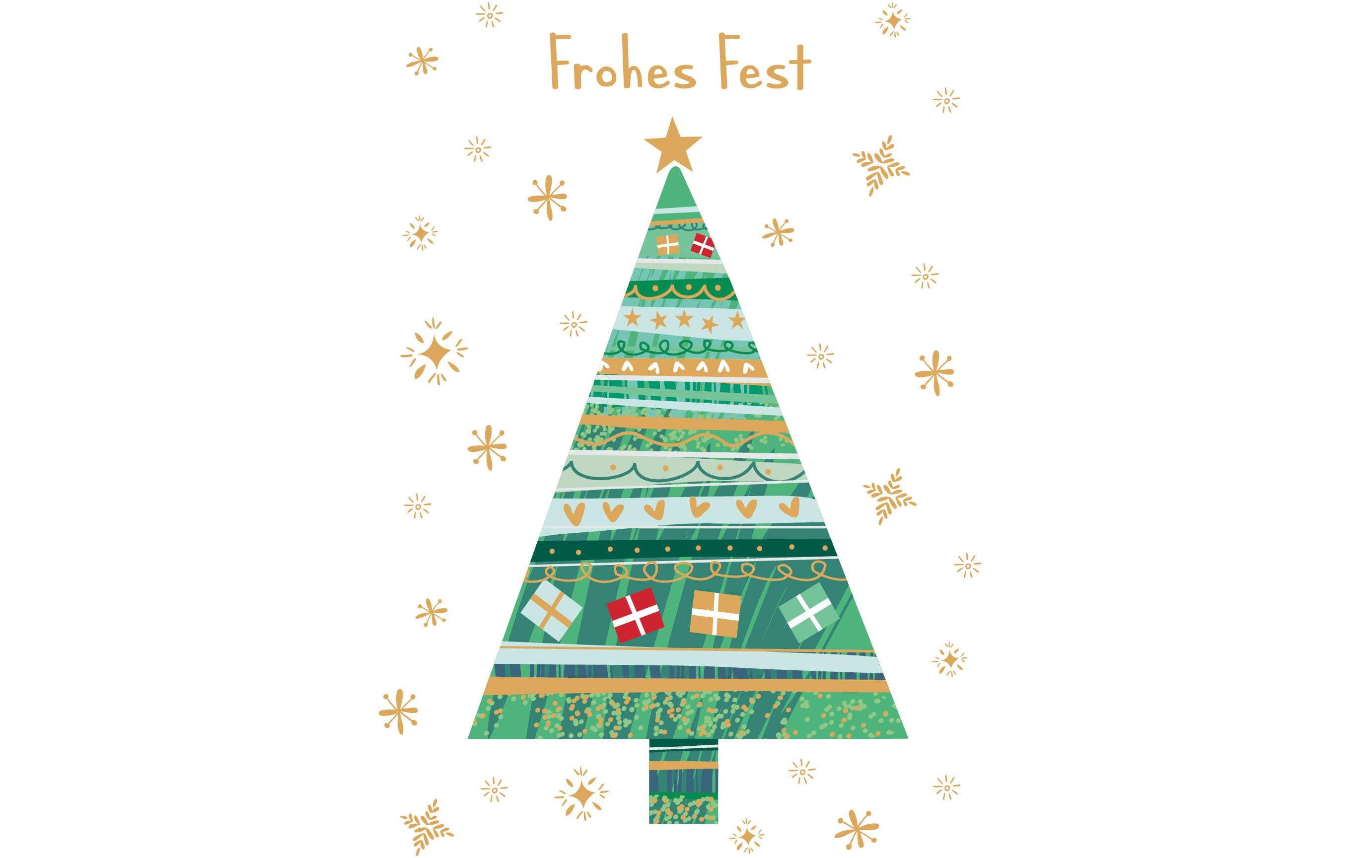 ABC Weihnachtskarten-Set A6, 5 Stück