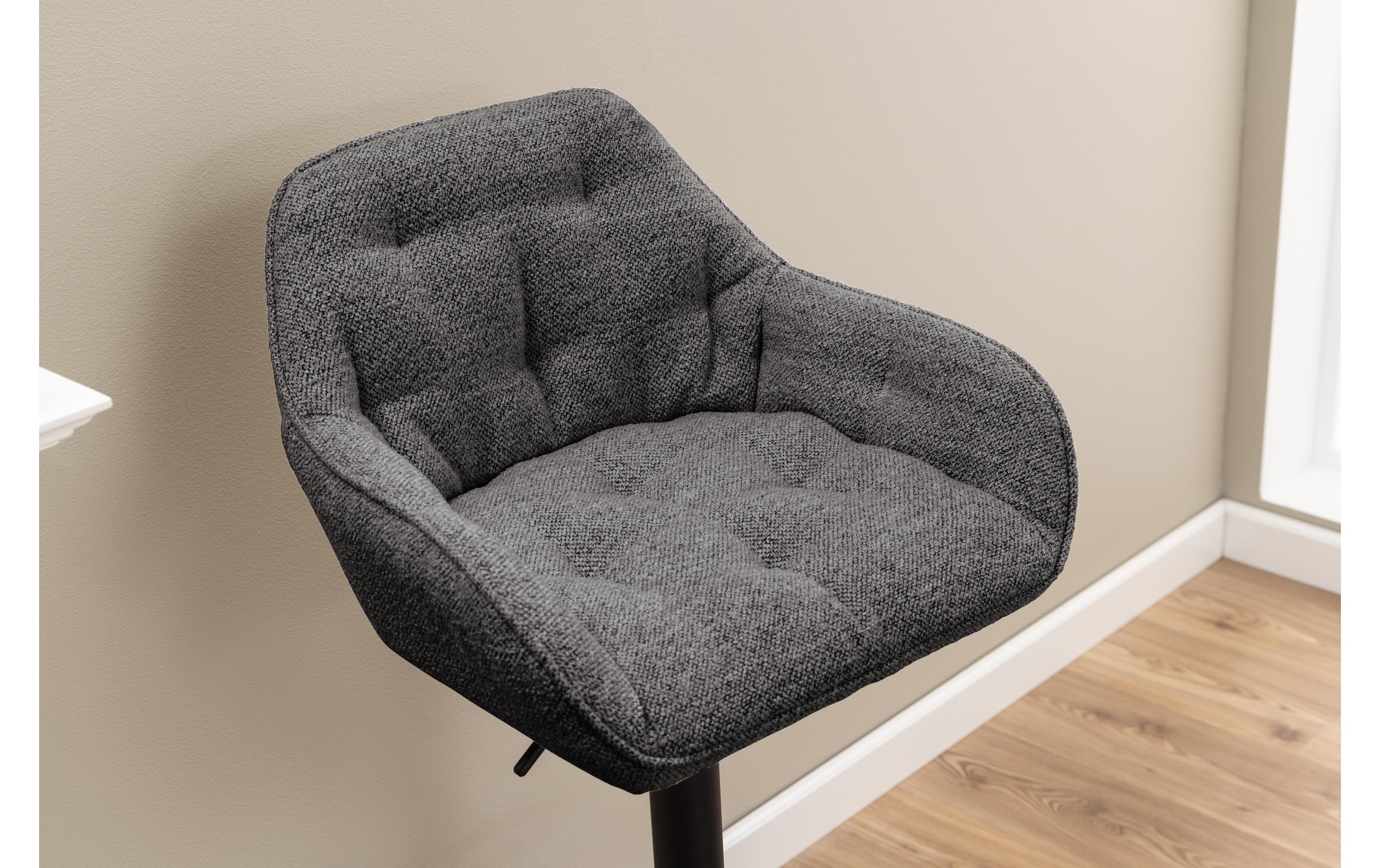 AC Design Barhocker Brooke, 2 Stück, 52 x 109 cm, Anthrazit