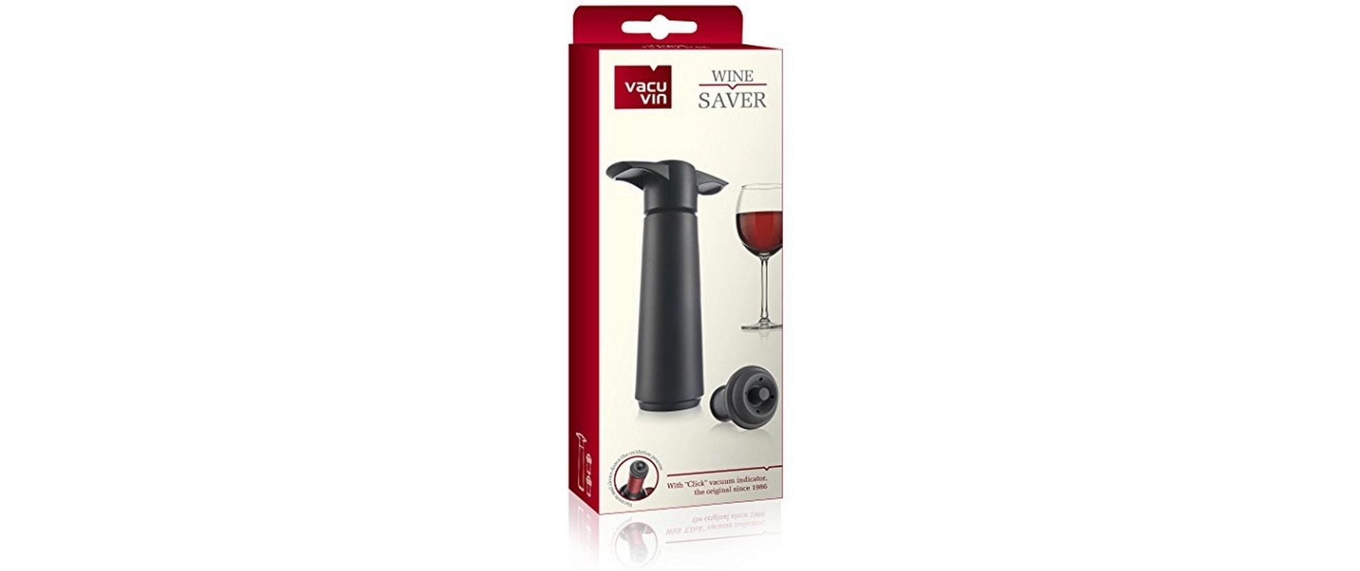 Vacuvin Weinpumpe Wine Saver Schwarz