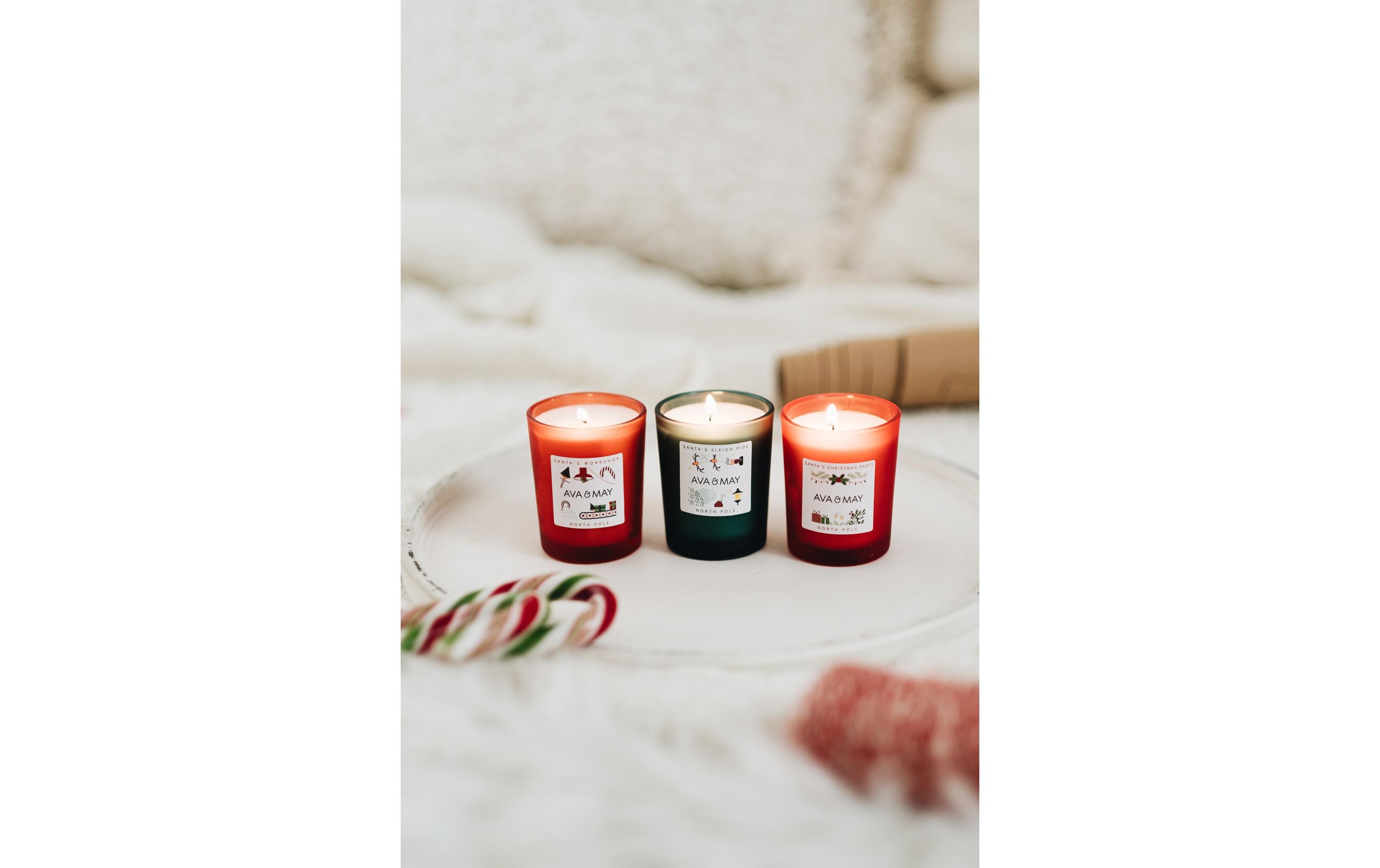 AVA & MAY Geschenkbox North Pole, Rot/Grün