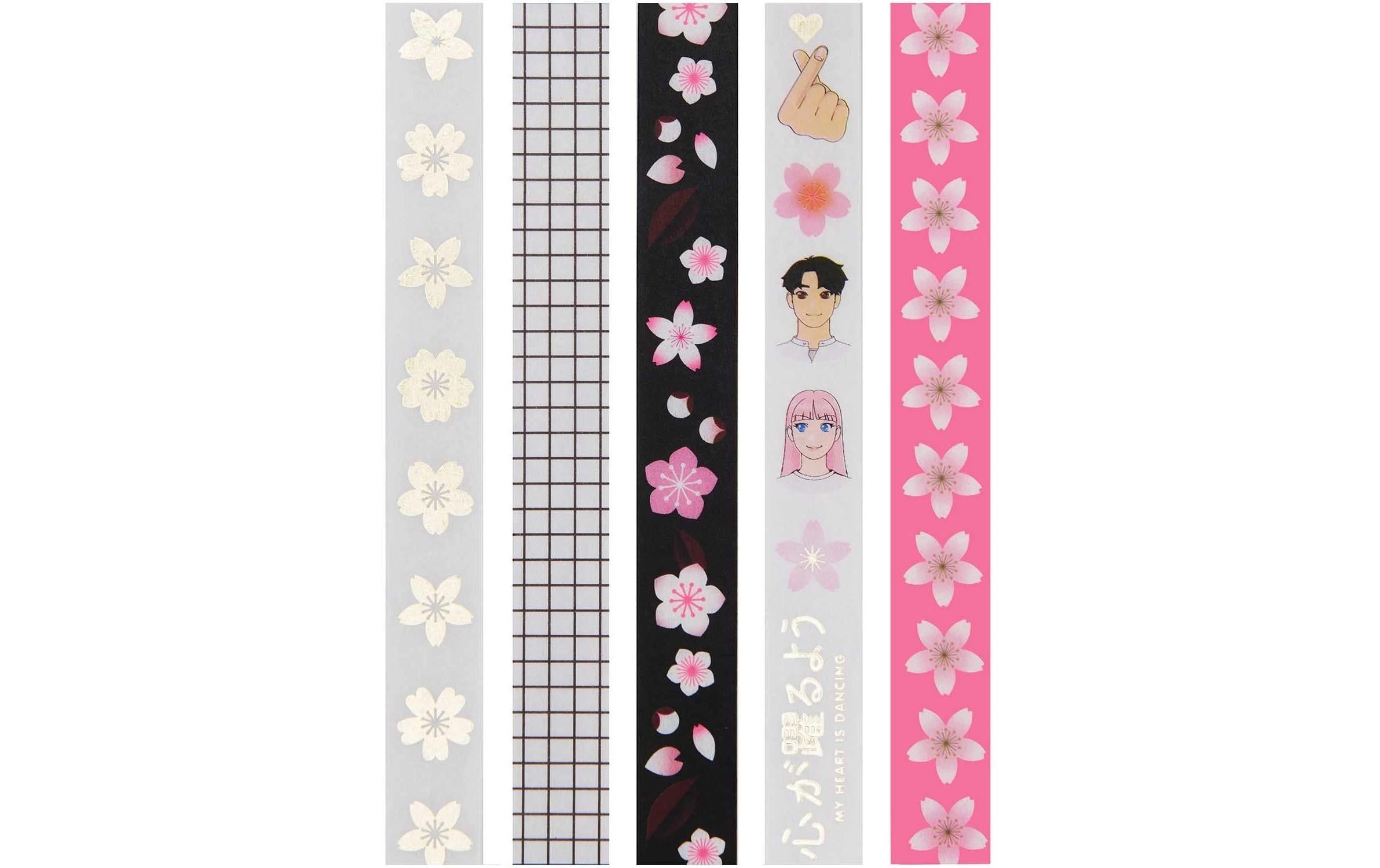 Rico Design Washi Tape Sakura 5 Stück, Mehrfarbig, 10 m