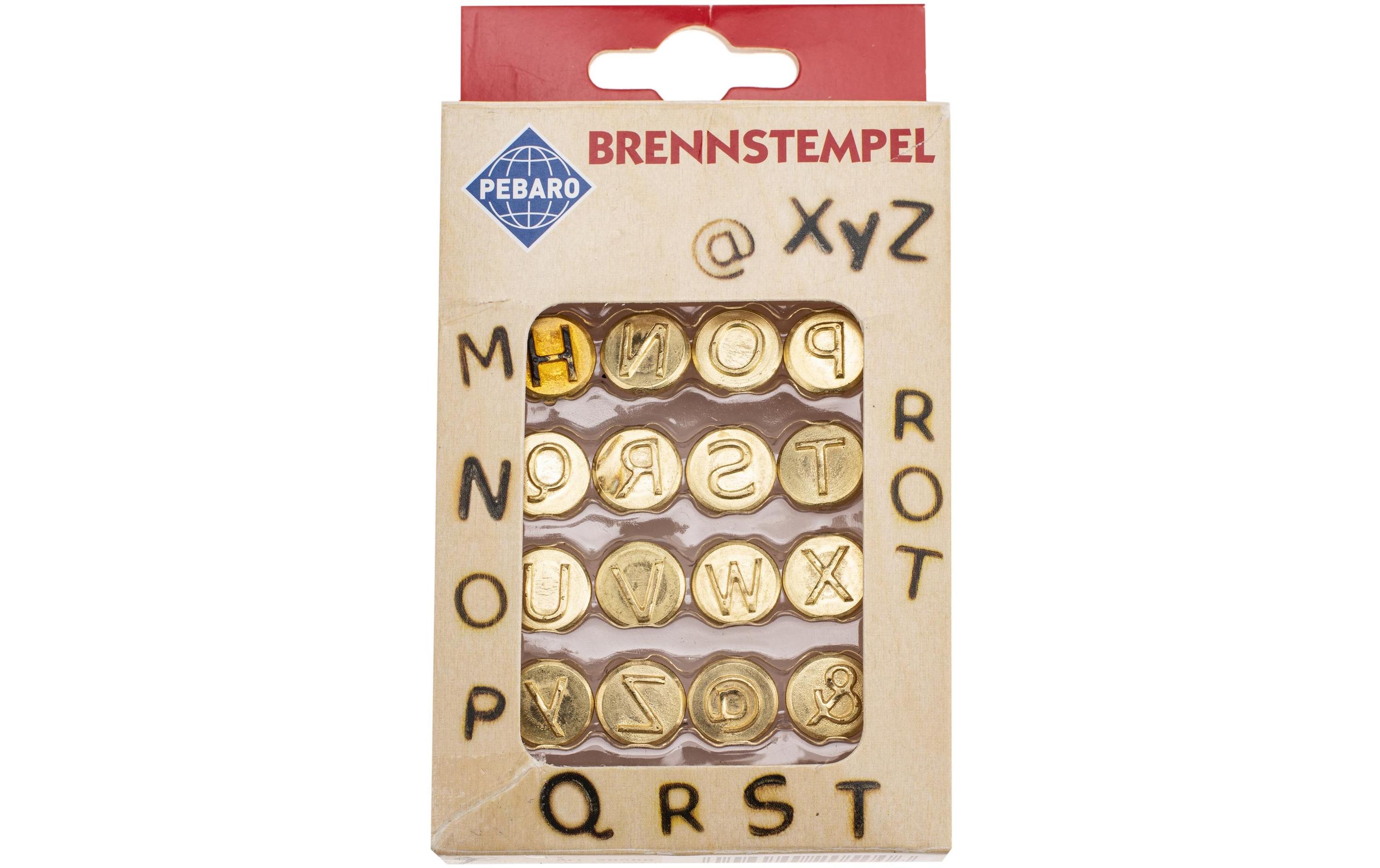 Glorex Brennstempel Buchstaben M-Z 16-teilig