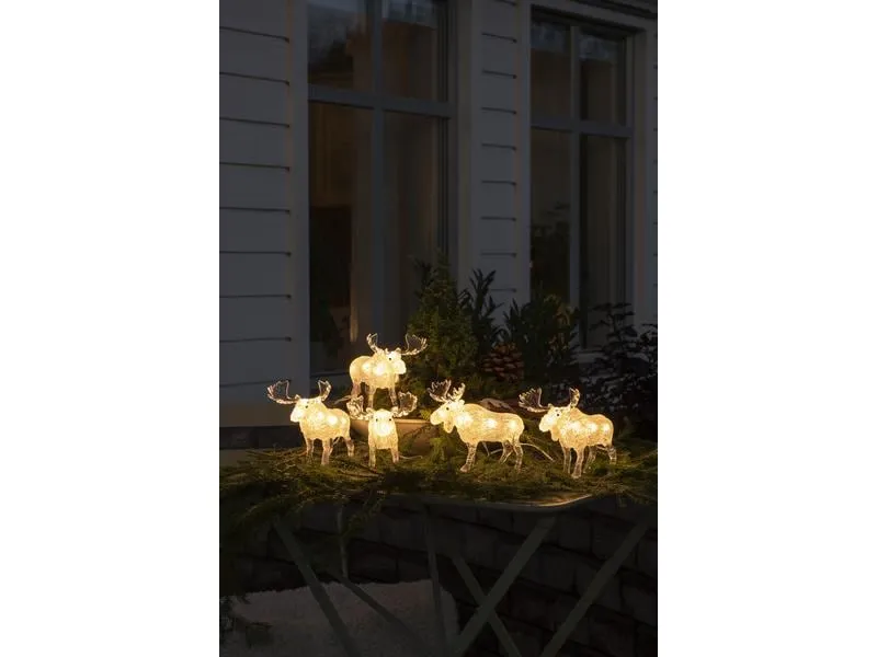 Konstsmide LED-Figur Acryl Elch, 5er Set