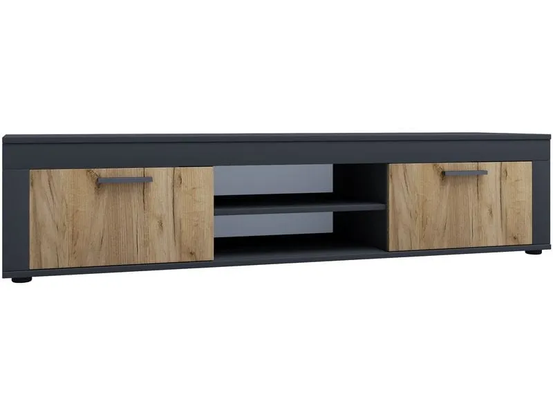 VCM TV-Möbel Usilo XL 160 x 45 cm, Braun/Grau VCM TV-Möbel Usilo XL 160 x 45 cm, Braun/Grau