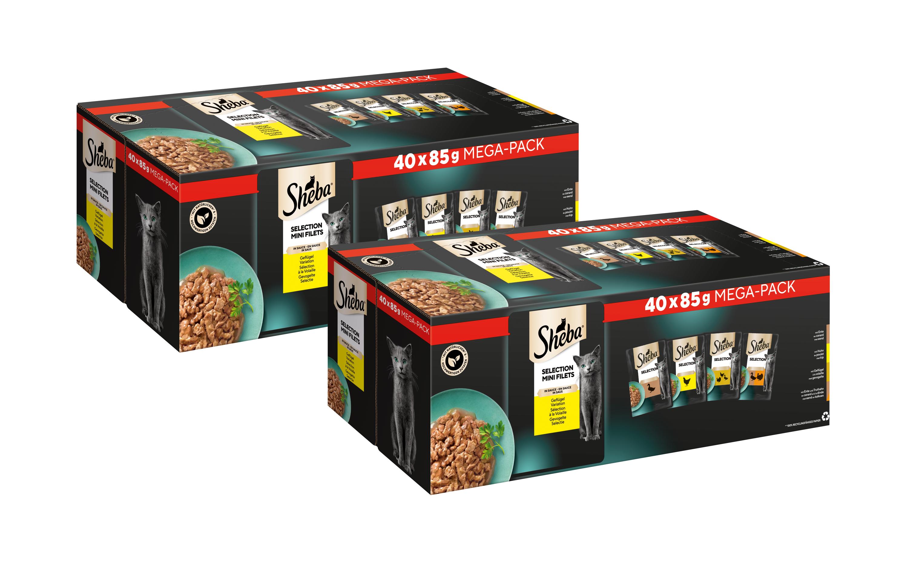 Sheba Nassfutter Sélection in Sauce 2x 40 x 85 g