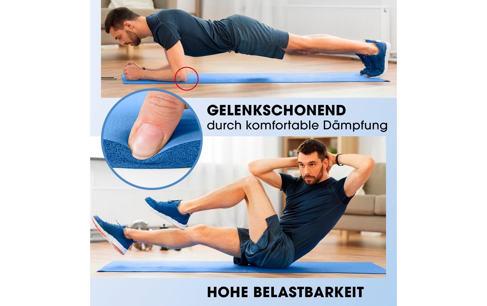 World Fitness Fitnessmatte Jivan 183 cm x 61 cm, Blau