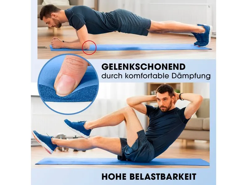 World Fitness Fitnessmatte Jivan 183 cm x 61 cm, Blau