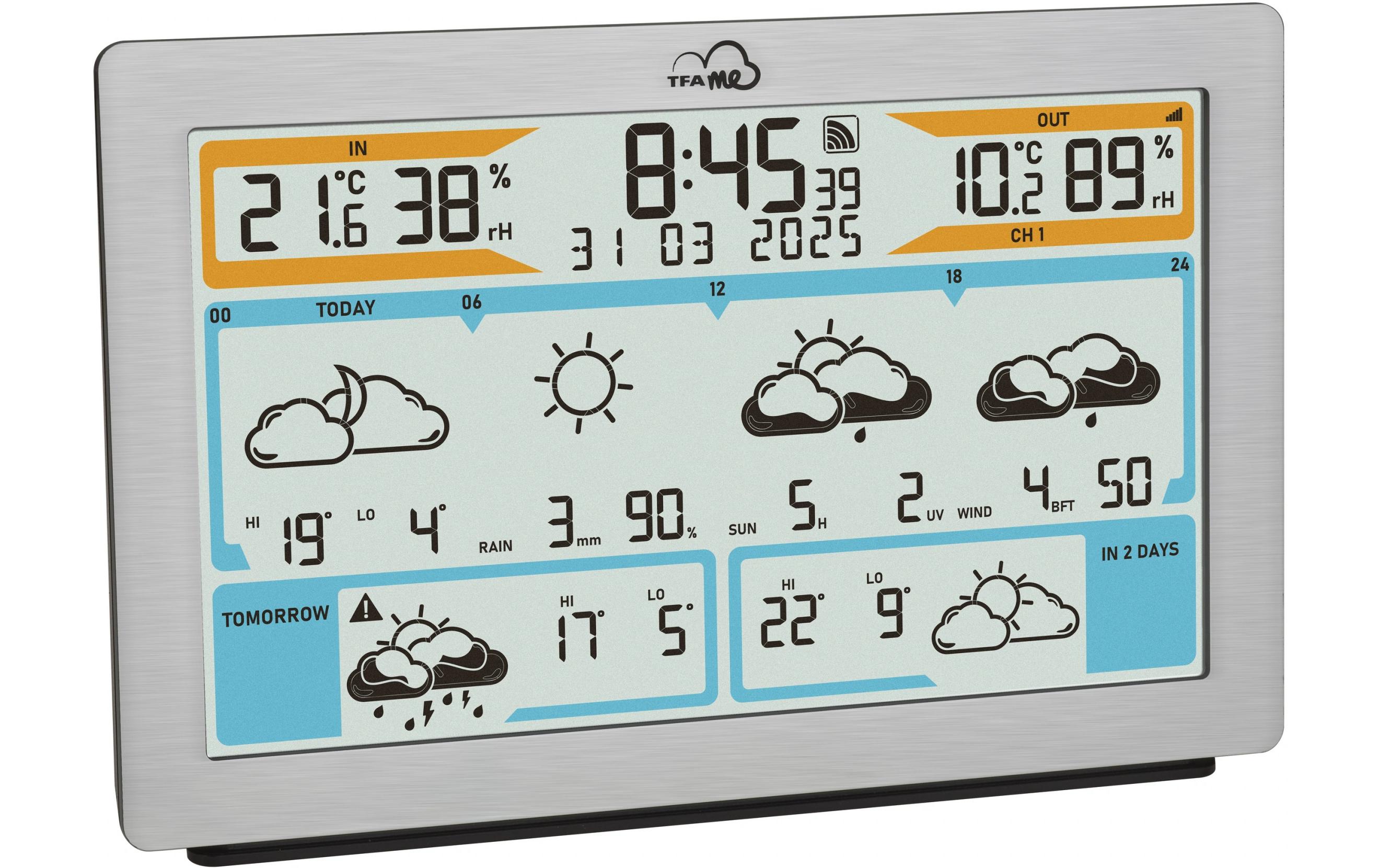 TFA Dostmann Wetterstation TFA.me ID-02 WLAN Silber
