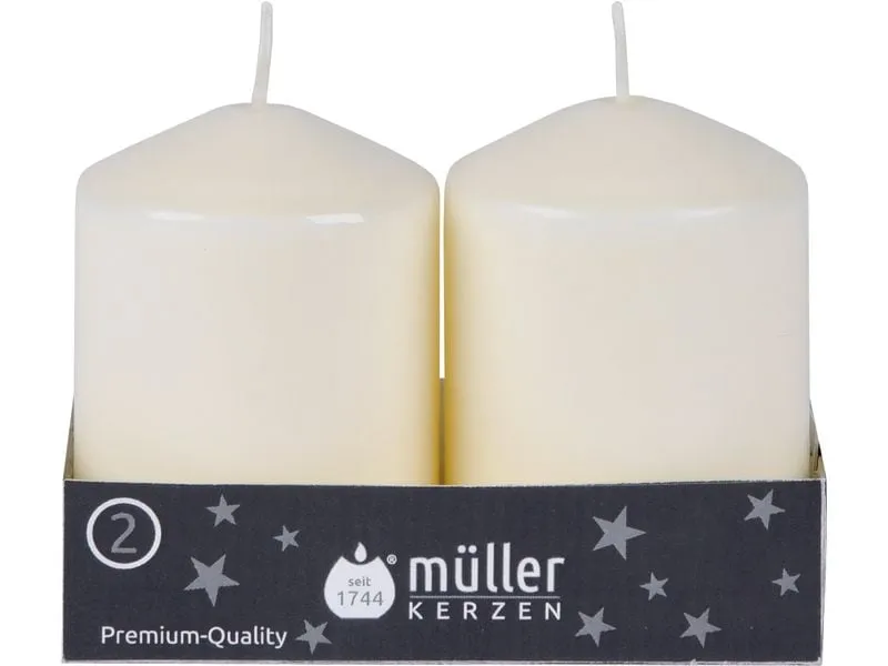 müller Kerzen Weihnachtskerze Vanille, 2 Stück