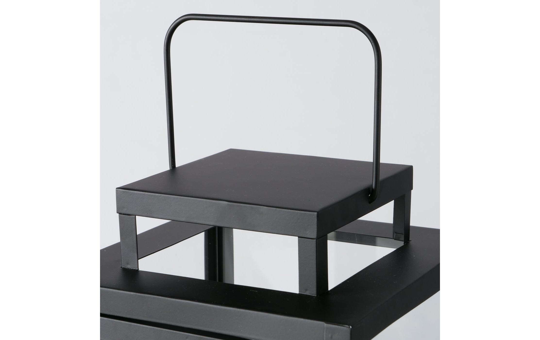 Boltze Laterne Berlin 2-teilig, 40 cm/50 cm, Schwarz