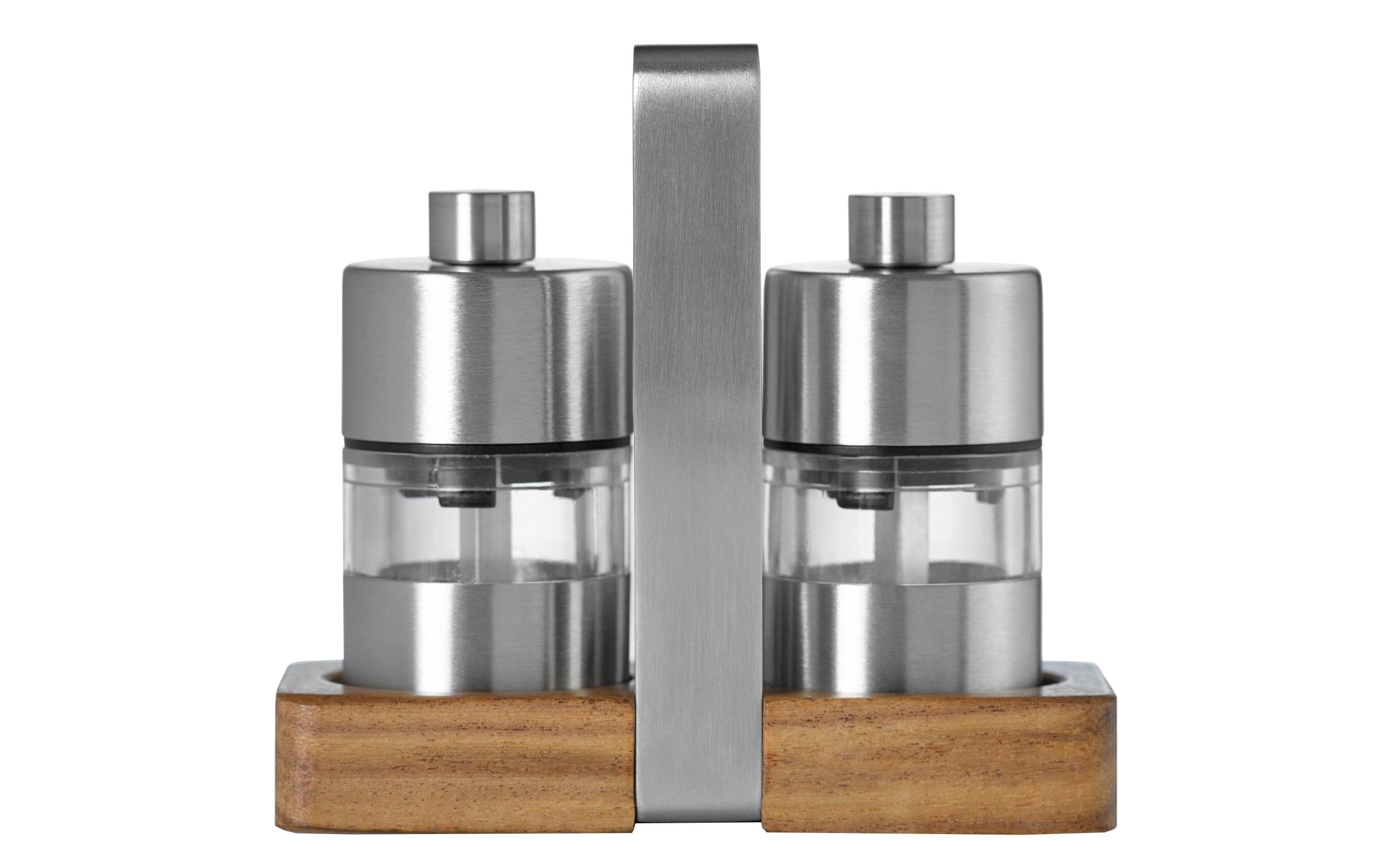 AdHoc Salz- und Pfeffermühle Menage Minimill 5 cm, Braun/Silber AdHoc Salz- und Pfeffermühle Menage Minimill 5 cm, Braun/Silber