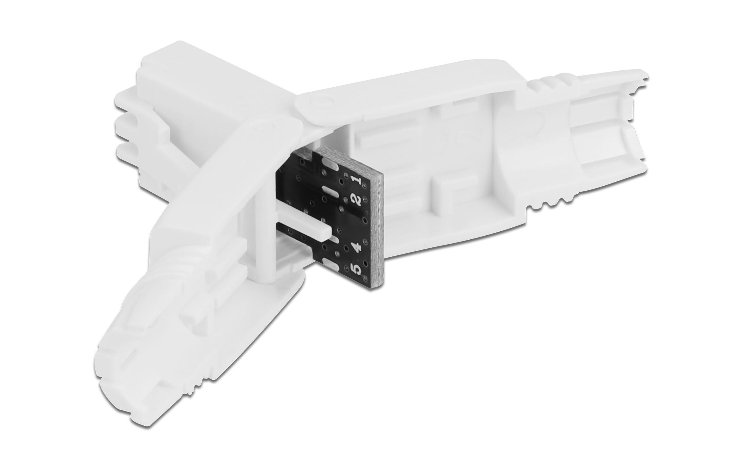 Delock Stecker RJ45 Cat.6 UTP werkzeugfrei 1 Stück, Weiss Delock Stecker RJ45 Cat.6 UTP werkzeugfrei 1 Stück, Weiss