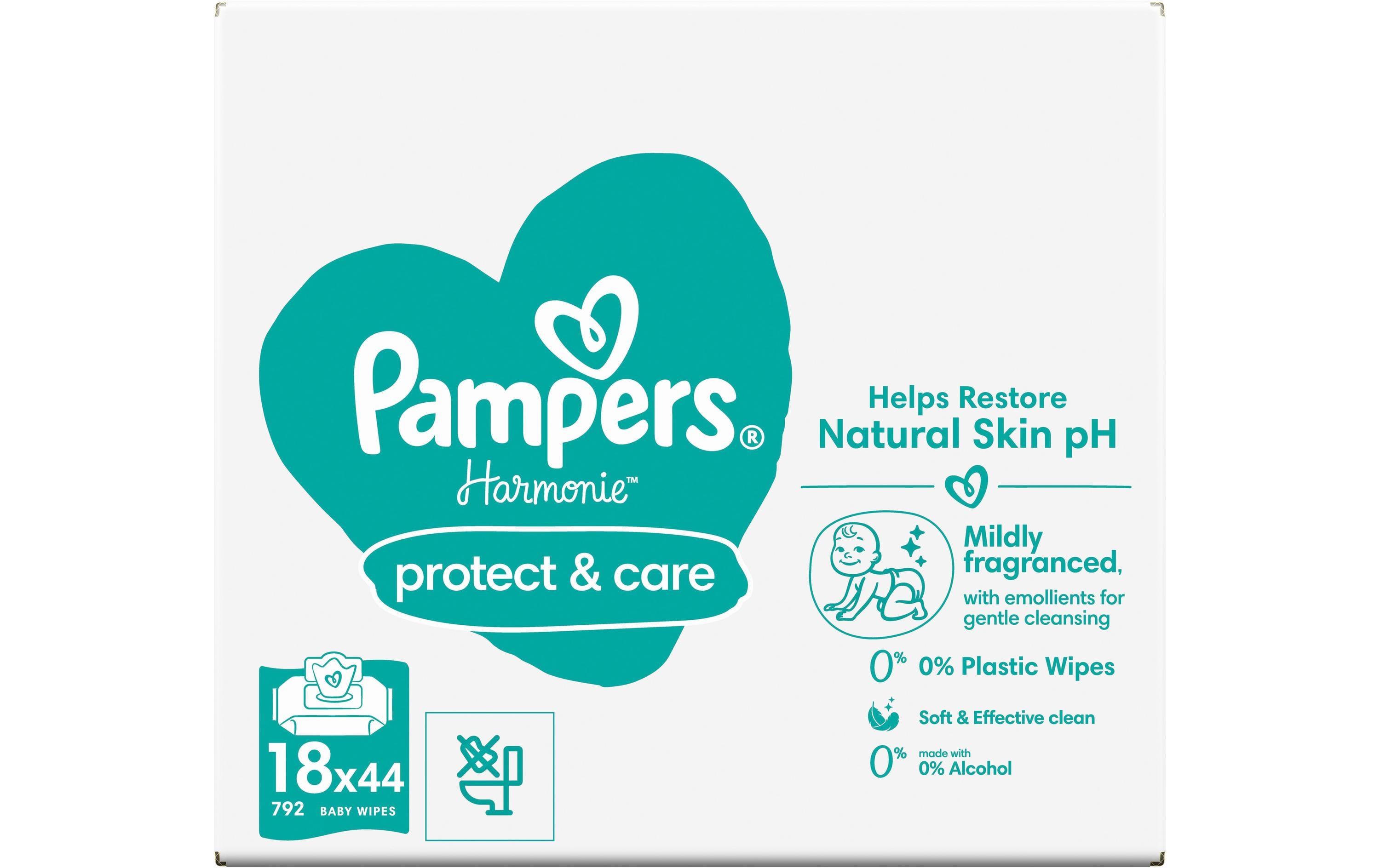 Pampers Harmonie Protect+Care 18er Pack / 792 Stück Pampers Harmonie Protect+Care 18er Pack / 792 Stück