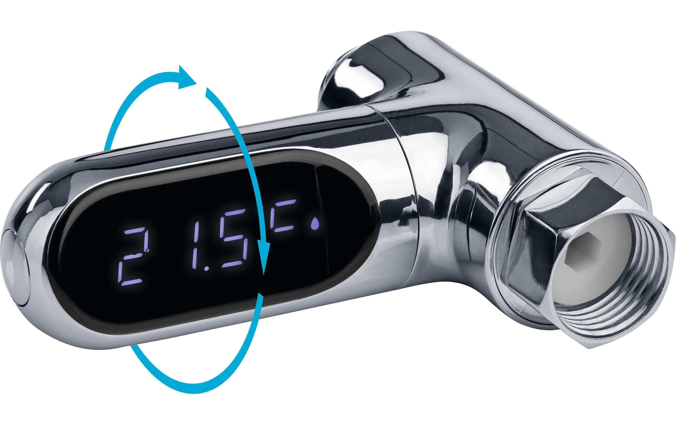 MAXXmee Thermometer Wasserarmaturen LED Durchlaufthermometer, 5-85C