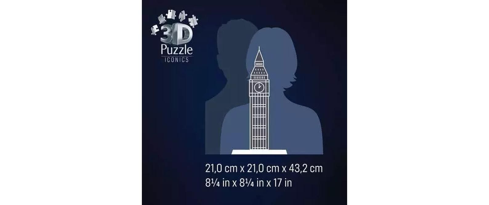 Ravensburger 3D Puzzle Iconics Big Ben with Light