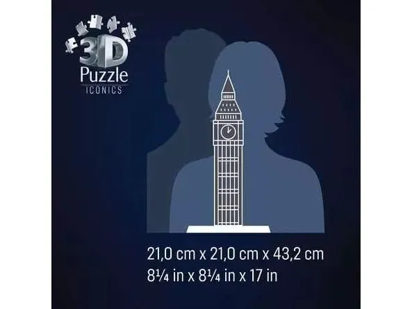 Ravensburger 3D Puzzle Iconics Big Ben with Light Ravensburger 3D Puzzle Iconics Big Ben with Light
