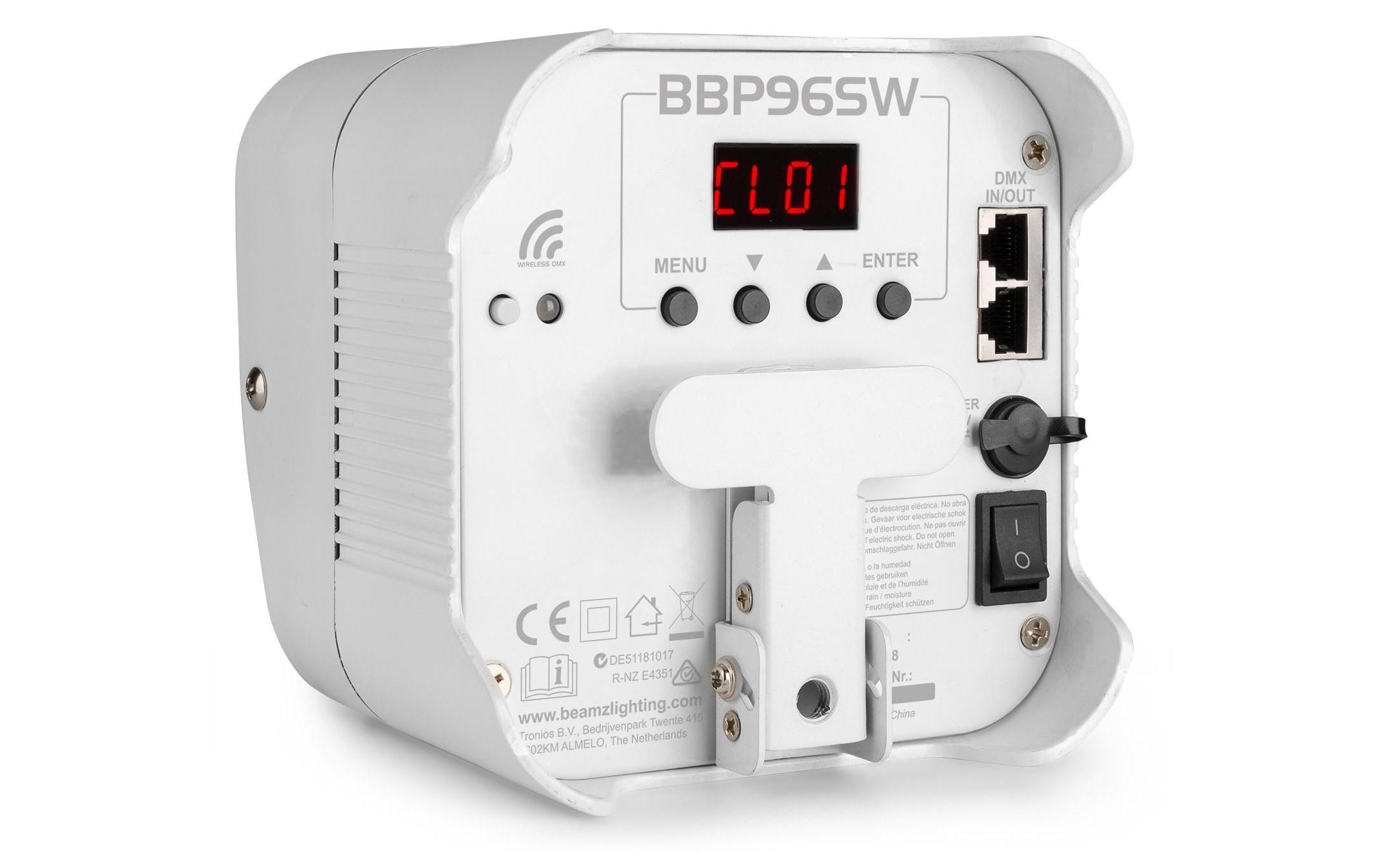 BeamZ Bodenstrahler BBP96SW Uplight Par Weiss