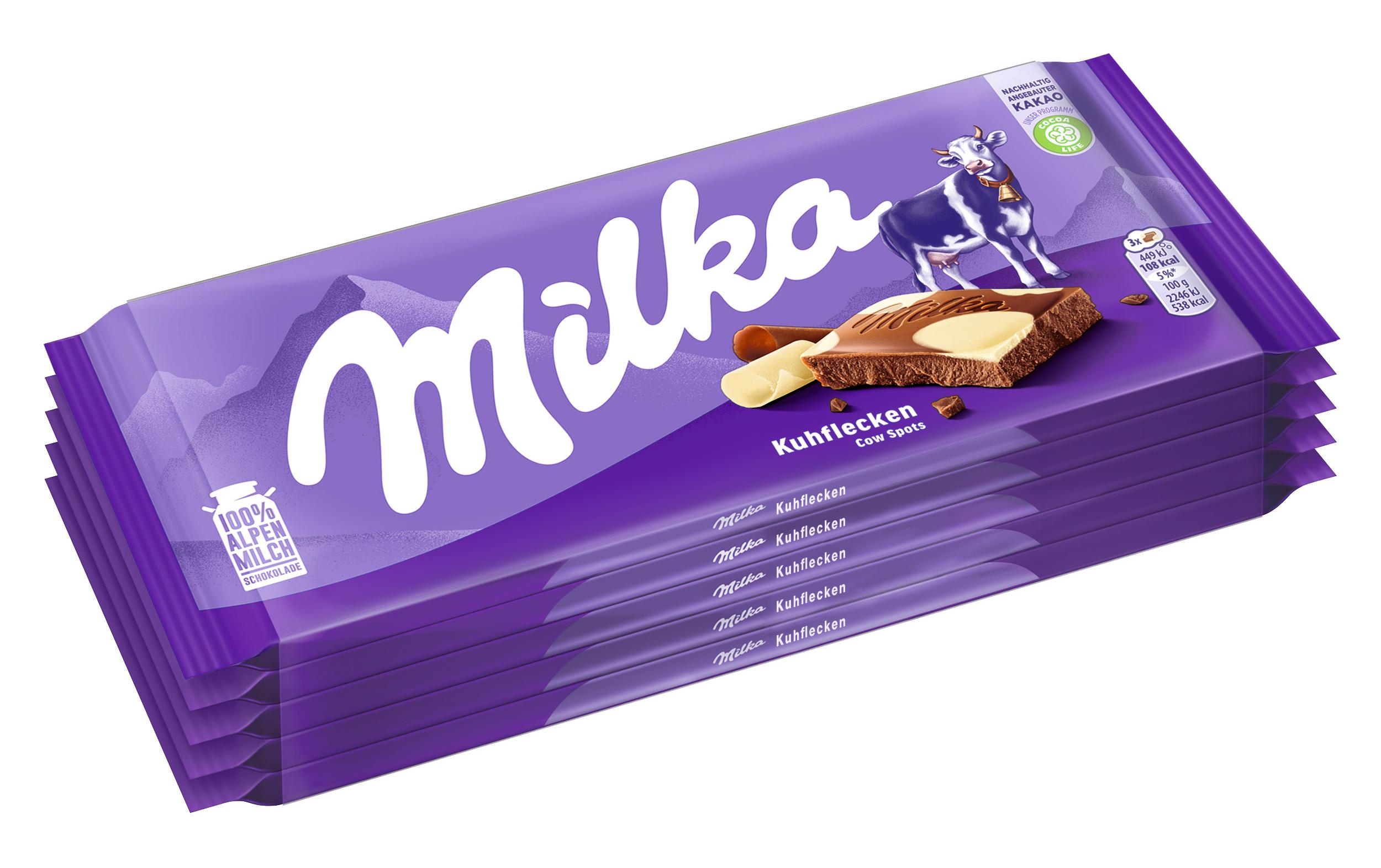 Milka Tafelschokolade Kuhflecken 5 x 100 g