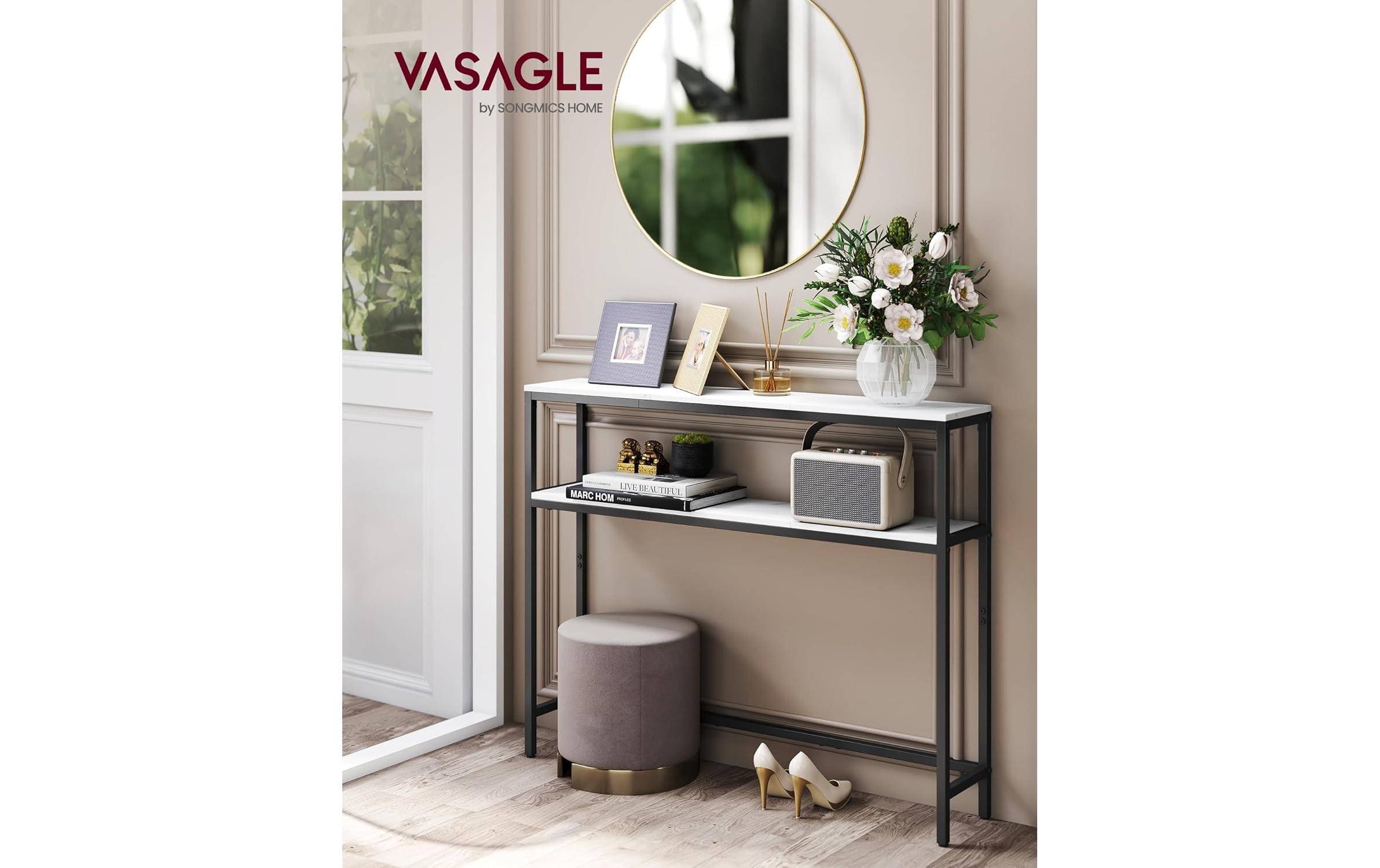 VASAGLE Konsolentisch 100 x 80.5 cm, Weiss