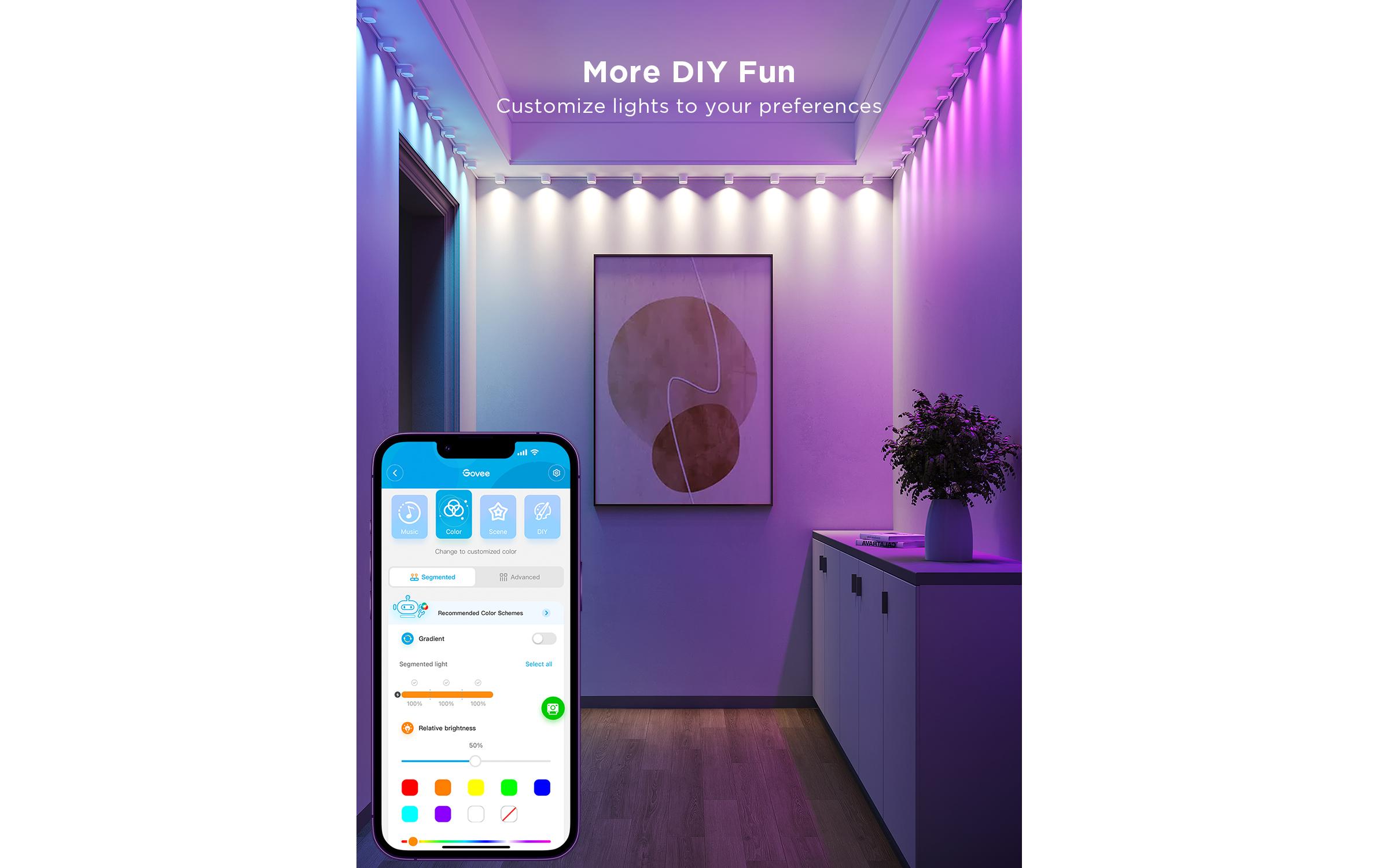 Govee LED String-Downlights, RGBIC, 5 m