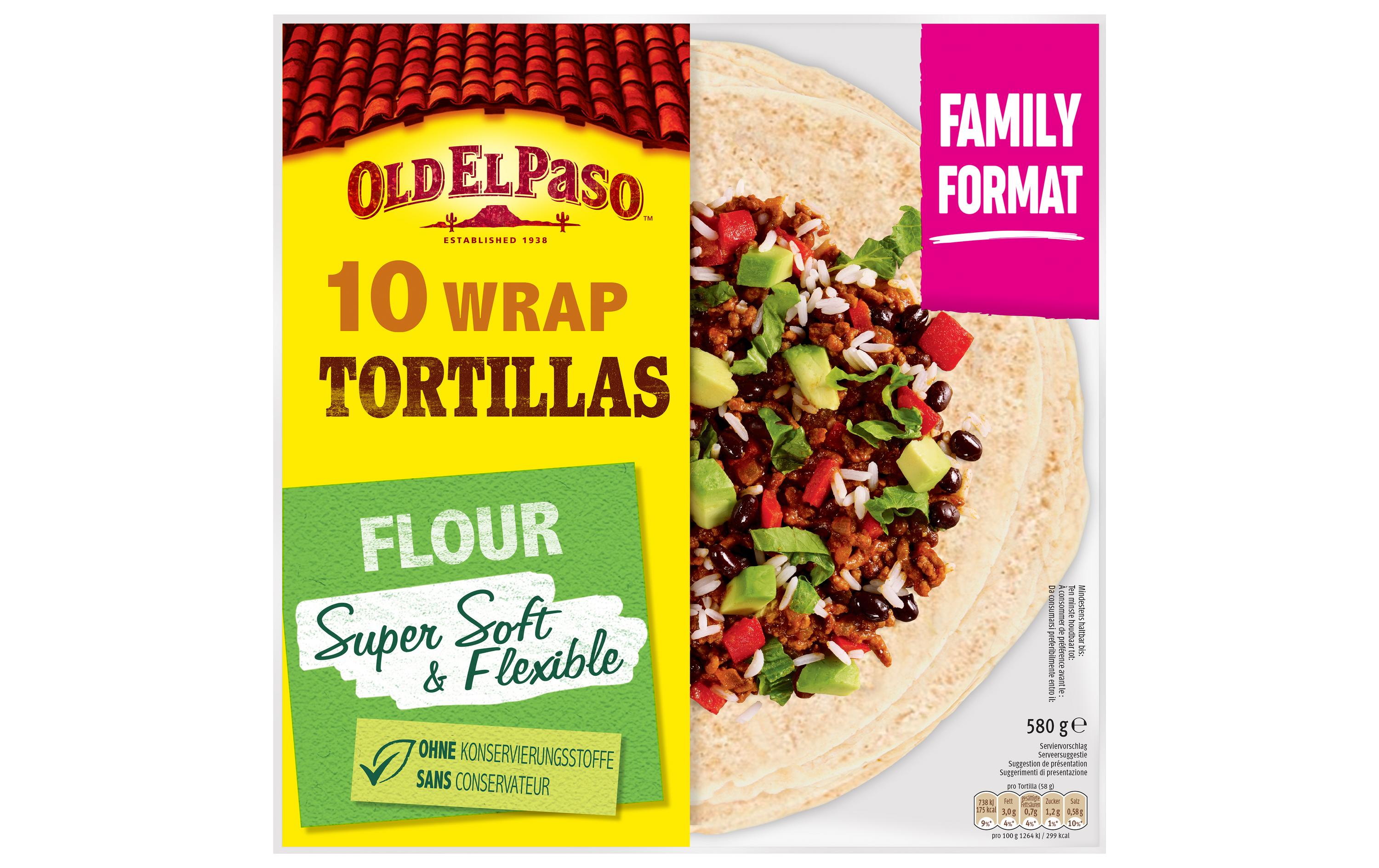 Old El Paso Family Wrap Tortillas 10 Stück