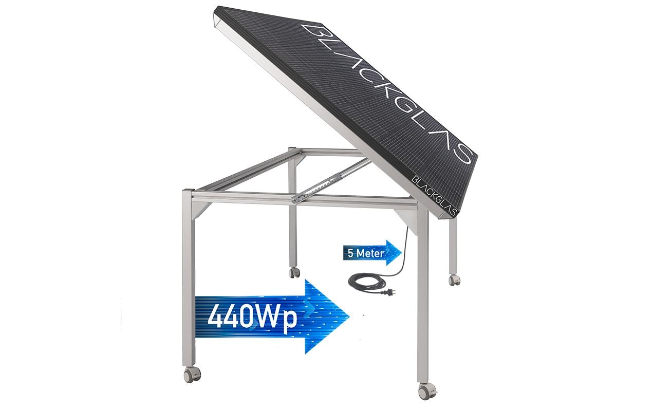 BLACKGLAS Solartisch ECOflexPRO 440 Wp BLACKGLAS Solartisch ECOflexPRO 440 Wp