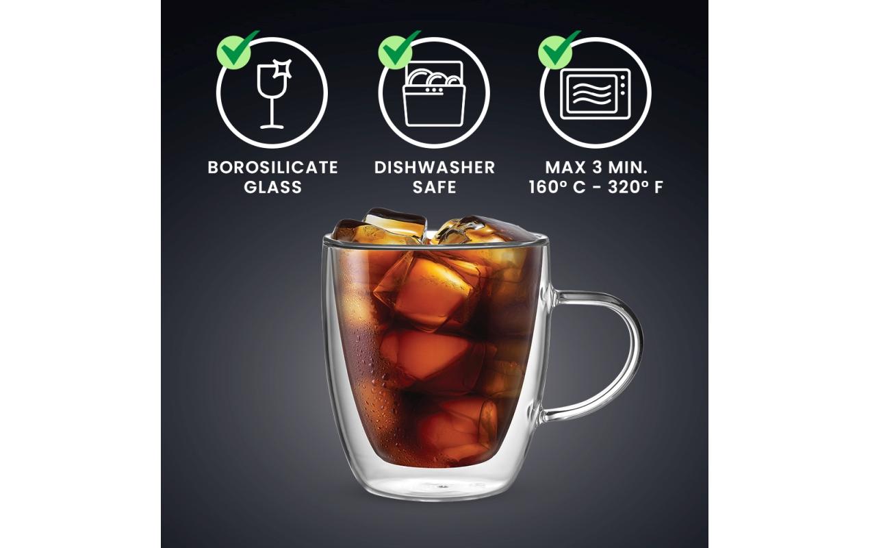 Bialetti Kaffeetasse Capri 350 ml, 1 Stück, Transparent