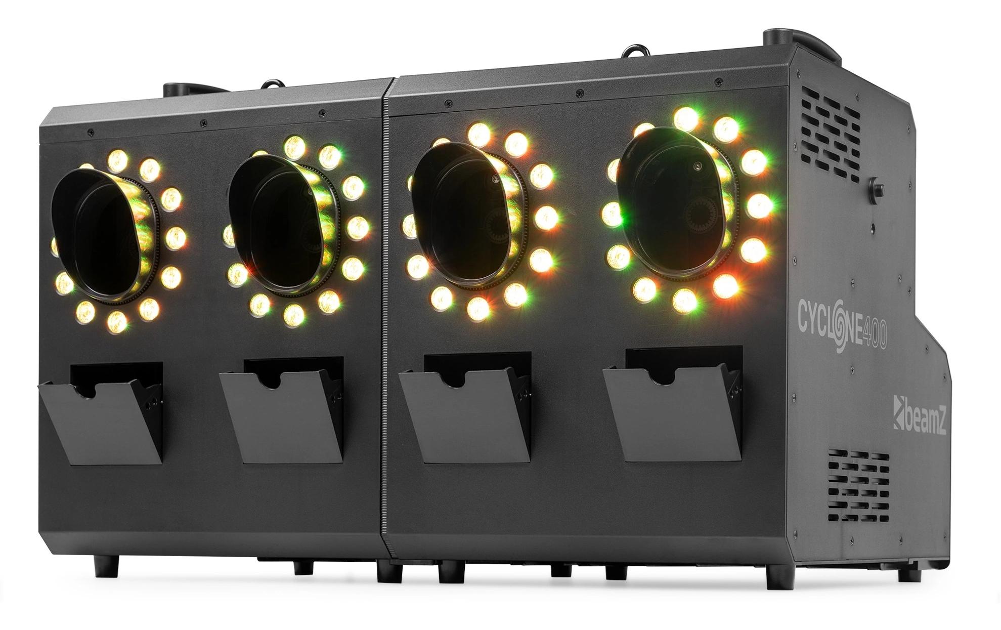 BeamZ Cyclone 400 Nebel- und Seifenblasenmaschine mit 48 RGBW-LEDs